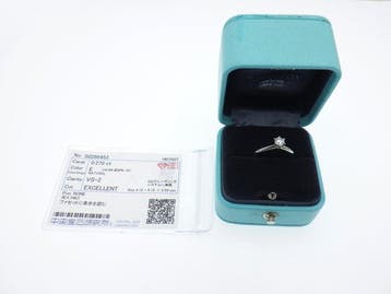 Tiffany & Co. - Ring - Solitaire Setting Diamond 0.27ct, Nieuw