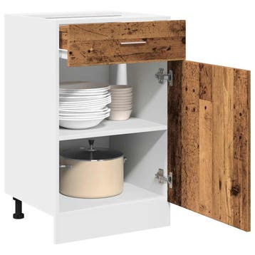 vidaXL Onderkast met lade Lyon 50x46x81,5 cm bewerkt hout, Verzenden, Nieuw
