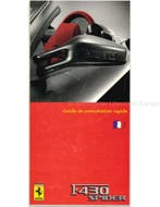 2005 FERRARI F430 SPIDER VERKORT INSTRUCTIEBOEKJE FRANS