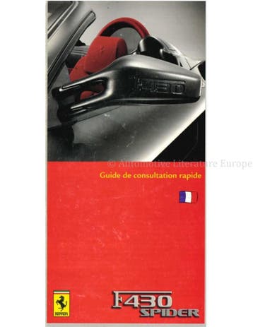 2005 FERRARI F430 SPIDER VERKORT INSTRUCTIEBOEKJE FRANS