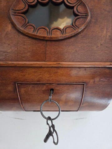 Wandklok - Hout - 1920-1930 - Antieke Drop Dial klok