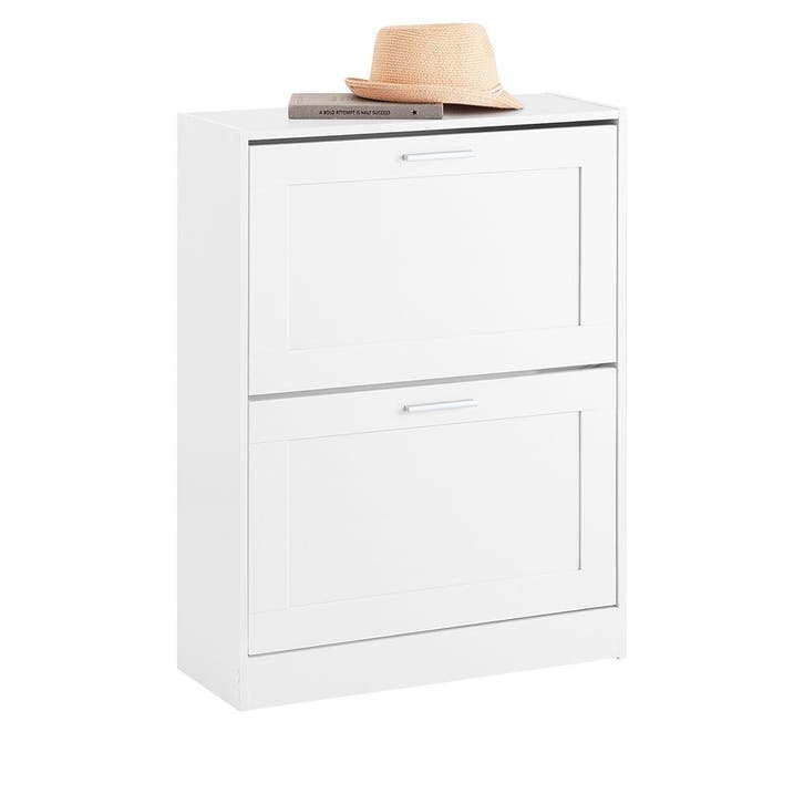 2dekans | SoBuy FSR137-W Moderne Witte Schoenenkast met 2, Huis en Inrichting, Kasten | Schoenenkasten, Ophalen of Verzenden