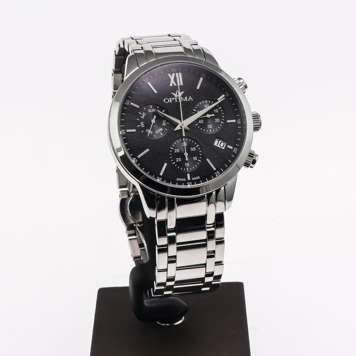 Optima - Swiss Made Chronograph - OSC450-SS-3 - Zonder, Handtassen en Accessoires, Horloges | Heren