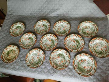 J. & R. Ridgway - Tafelservies (12) - Anglesey - Aardewerk, Antiquités & Art