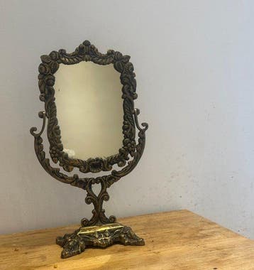 campan - Miroir de table - Laiton doré - Miroir psyché de