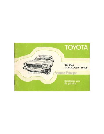 1976 TOYOTA TRUENO & COROLLA LIFT BACK INSTRUCTIEBOEKJE EN.., Ophalen of Verzenden