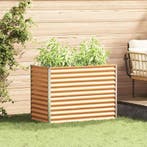 vidaXL Verhoogde plantenbak Lichtbruin 98 x 50 x 68 cm, Verzenden, Nieuw