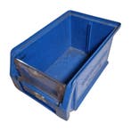 Magazijnbak 234x150x122 mm blauw kunststof gebruikt, Ophalen of Verzenden