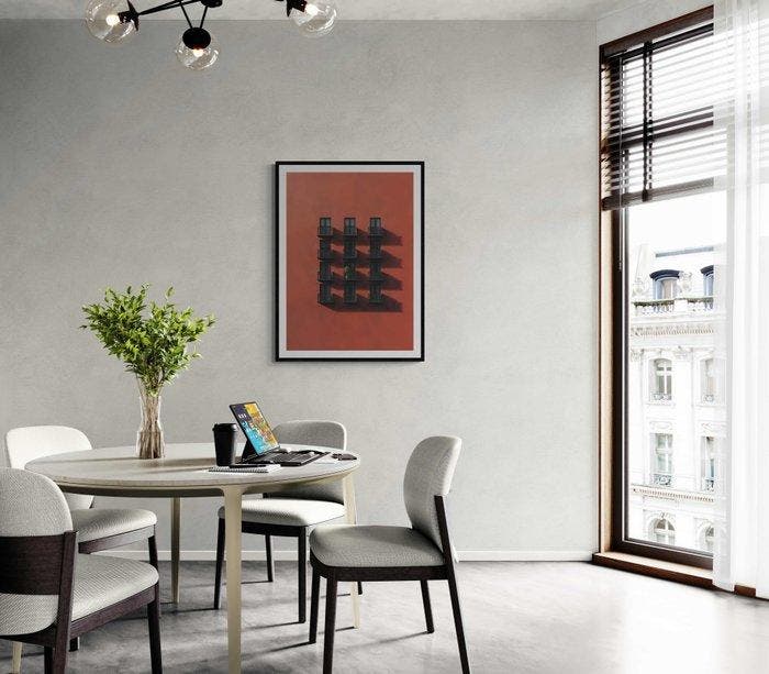 Marcus Cederberg - Big red wall -XXL - 70x100 cm, Antiquités & Art, Art | Objets design