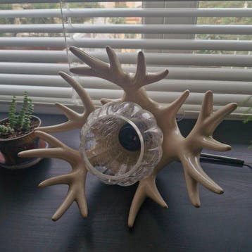 Plafondlamp - Glas, Keramiek - Vintage keramisch gewei Pe