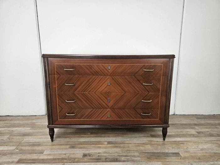 Commode - Commode uit de jaren tachtig in walnotenhout,, Antiek en Kunst, Curiosa en Brocante