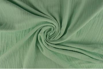 10 meter mousseline stof - licht mint - Double gauze, Overige kleuren, Verzenden, 120 cm of meer, Katoen