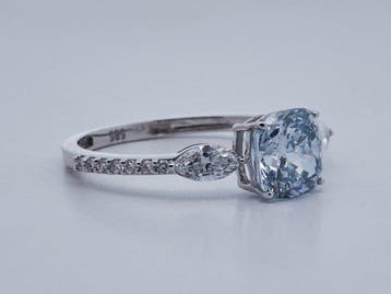 Zonder minimumprijs - Ring - 14 karaat Witgoud - 2.04ct. tw.