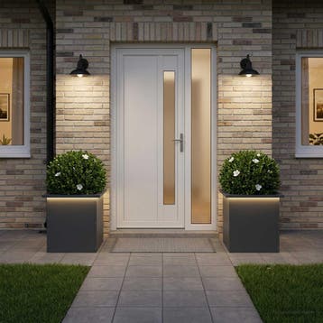 vidaXL Tuinplantenbak met led 2 st Antraciet 40 x 40 x 40 cm, Jardin & Terrasse, Pots de fleurs, Verzenden