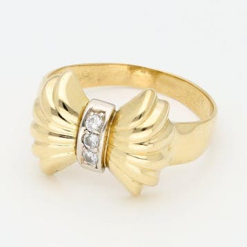 Ring - 18 karaat Geel goud Diamant (Natuurlijk), Handtassen en Accessoires, Ringen, Nieuw