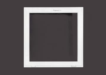 PVC draaikiep b100xh100 cm Wit, Gevelraam of Ruit, 80 tot 120 cm, 80 tot 120 cm, Nieuw