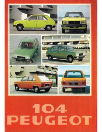 1978 PEUGEOT 104 BROCHURE NEDERLANDS