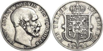 Taler, daalder 1849, Braunschweig-calenberg-hannover Erns..., Verzenden