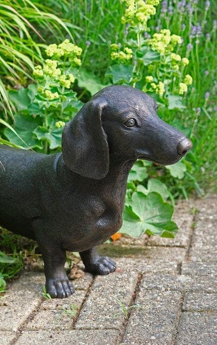 sculptuur, Lifesize Dachshund - 70 cm in length - 33 cm -, Antiquités & Art, Curiosités & Brocante