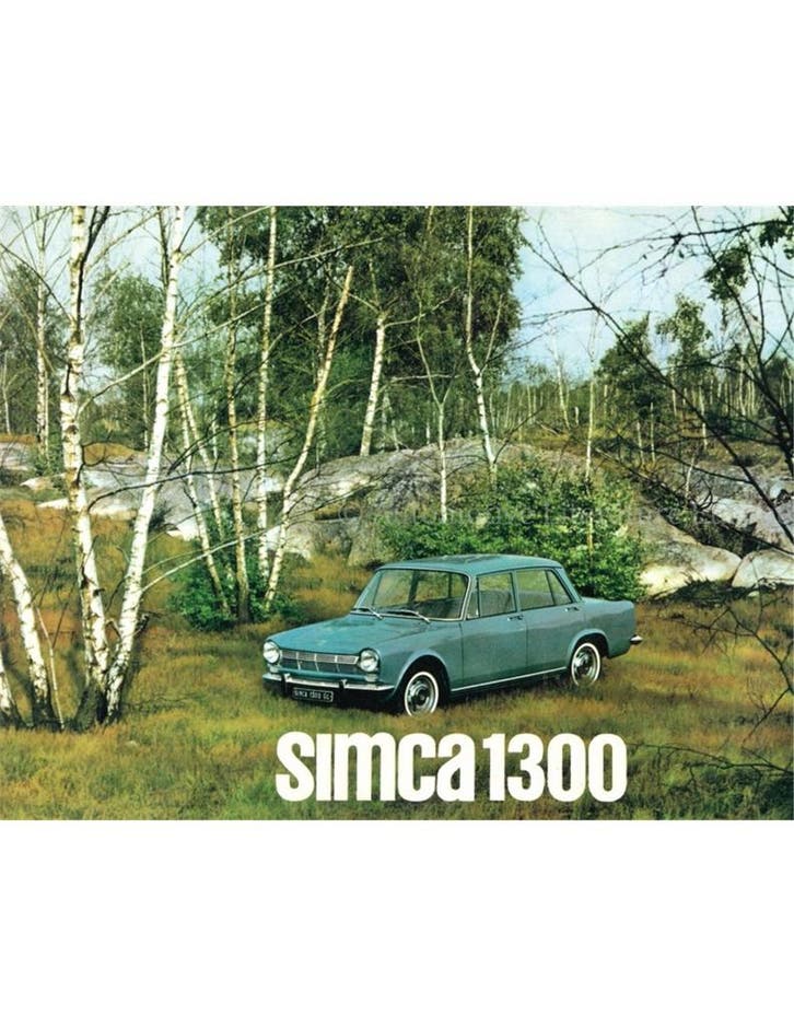 1965 SIMCA 1300 BROCHURE NEDERLANDS, Livres, Autos | Brochures & Magazines
