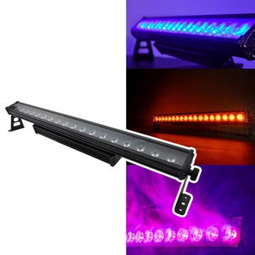 Citronic Aqua-Bar: Waterdichte RGBWA/UV LED-bar Met 18 X 18W