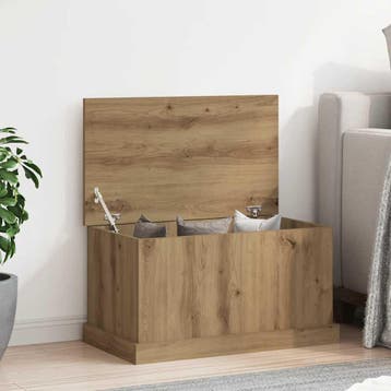 vidaXL Opbergbox 70x40x38 cm bewerkt hout artisanaal, Verzenden, Nieuw