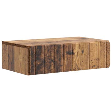 vidaXL Wandgemonteerde Zijtafel Oud hout 59 x 34,5 x 17 cm, Verzenden, Nieuw
