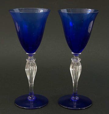 Nason Moretti Raffinata Coppia di Calici - Vintage Italia