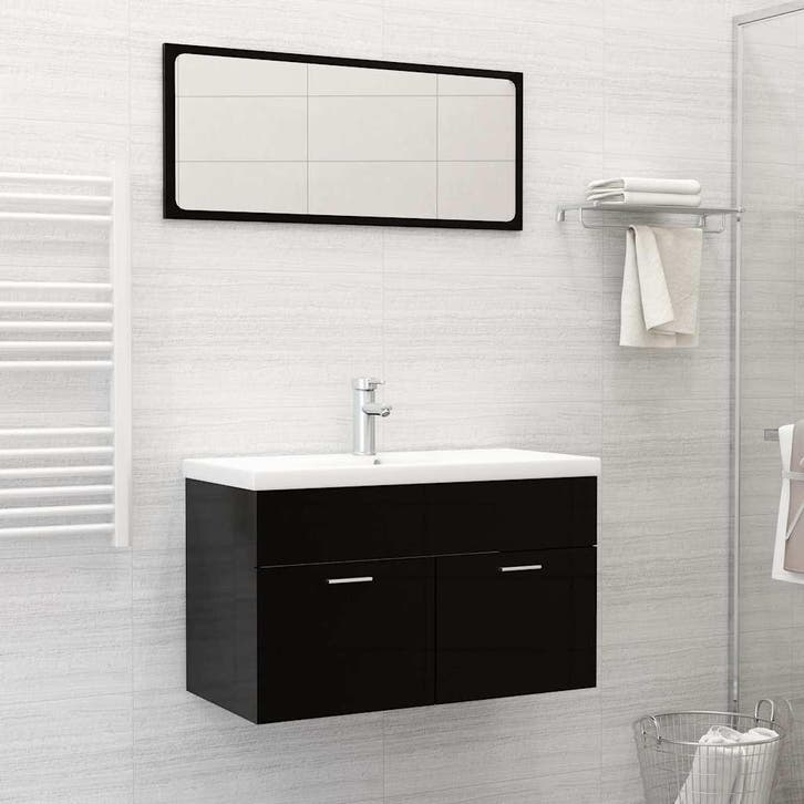 vidaXL Inbouwwastafel met kraan 81x39x18 cm keramiek wit, Doe-het-zelf en Bouw, Sanitair, Nieuw, Verzenden