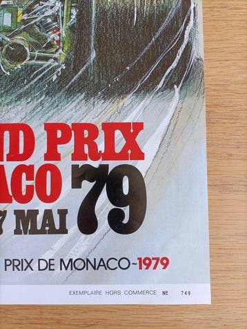 A.Giampaoli - A.I.P MONACO - Affiche Officielle Grand Prix