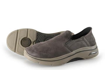 Skechers Instappers in maat 42 Grijs, Verzenden, Overige typen