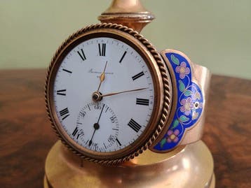 Horloges de table/bureau - Barwise - Art nouveau Plaqué or -, Antiek en Kunst, Antiek | Klokken