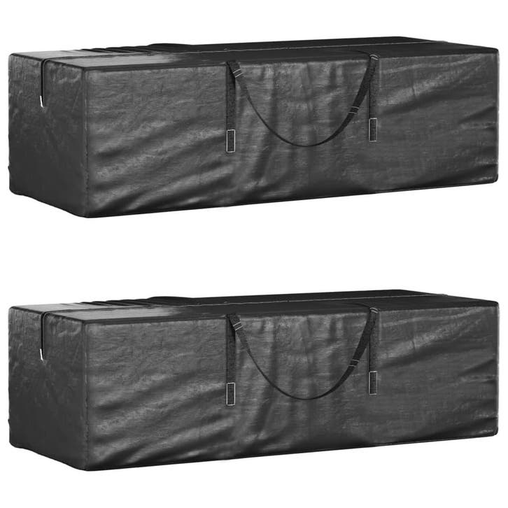 vidaXL Opbergtassen tuinkussens 2 st 135x40x55 cm polyetheen, Tuin en Terras, Tuinmeubel-accessoires, Nieuw, Verzenden