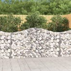 vidaXL Schanskorven 11 st gewelfd 200x30x100/120 cm ijzer, Tuin en Terras, Verzenden, Nieuw