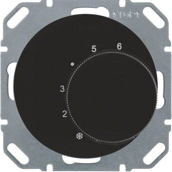 Hager Berker Thermostat noir brillant avec contact inverseur, Bricolage & Construction, Ventilation & Extraction, Envoi