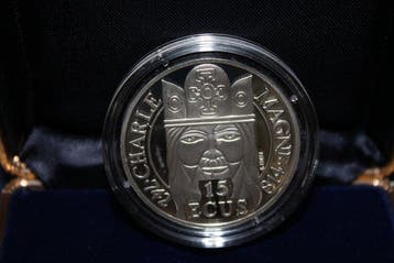 Frankrijk. 15 ECU 100 Francs 1990 (Zonder minimumprijs), Postzegels en Munten