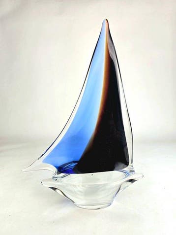 Oball - sculptuur, Scultura Barca a Vela Sommerso - 41 cm -
