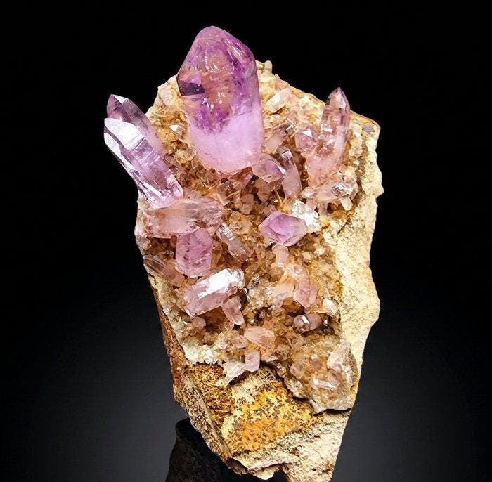 amethist Topcollectie XXL - Hoogte: 110 mm - Breedte: 70 mm-, Verzamelen, Mineralen en Fossielen