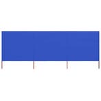 vidaXL Windscherm 3-panelen 400x80 cm stof azuurblauw, Tuin en Terras, Verzenden, Nieuw