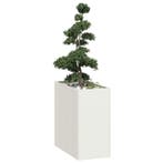 vidaXL Plantenbak 40x80x80 cm staal wit, Tuin en Terras, Bloempotten, Verzenden, Nieuw