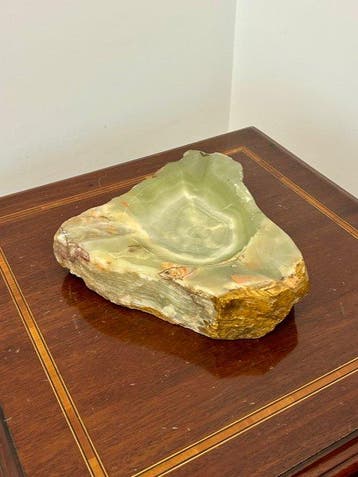 Asbak - Grande posacenere / svuotatasche scultoreo in onice, Antiek en Kunst