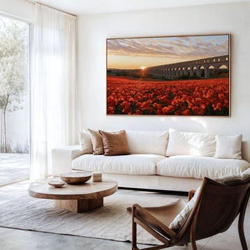 Iconica - The Roman Aqueduct in Poppy Bloom - unique 1/1 XXL