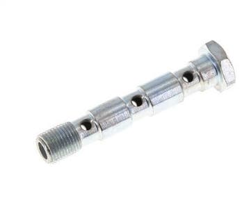 Boulon Banjo 3 voies en acier zingué avec filetage mâle, Verzenden