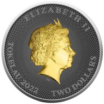 Tokelau. 2 Dollars 2022 1oz Tokelau Hibernia 5 metals 24kt