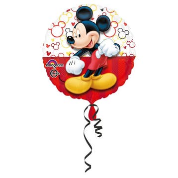 Mickey Mouse Helium Ballon Rood 43cm leeg, Verzenden