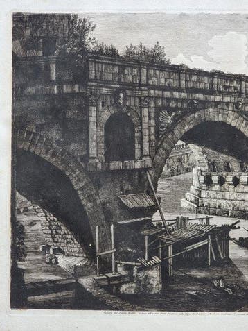 Luigi Rossini (1790–1857) - Veduta del Ponte Rotto [...]