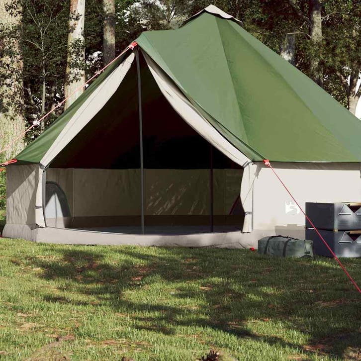 vidaXL Tipitent 8-persoons waterdicht groen, Caravanes & Camping, Tentes, Envoi