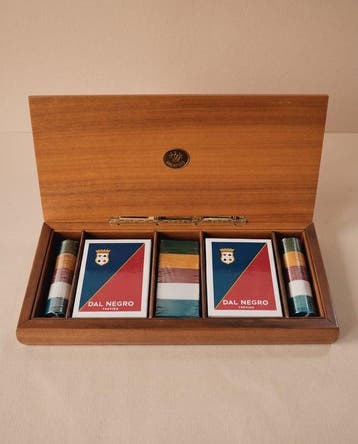 Set Dal Negro in Scatola di Legno Pregiato - Carte e Fiches
