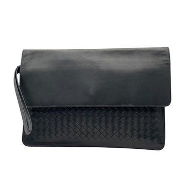 Bottega Veneta - Intrecciato Woven Leather Clutch / Document, Nieuw