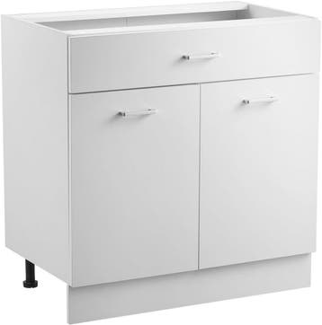 Meuble bas cuisine blanc - 34% de remise - Jusqua epuise..., Maison & Meubles, Verzenden